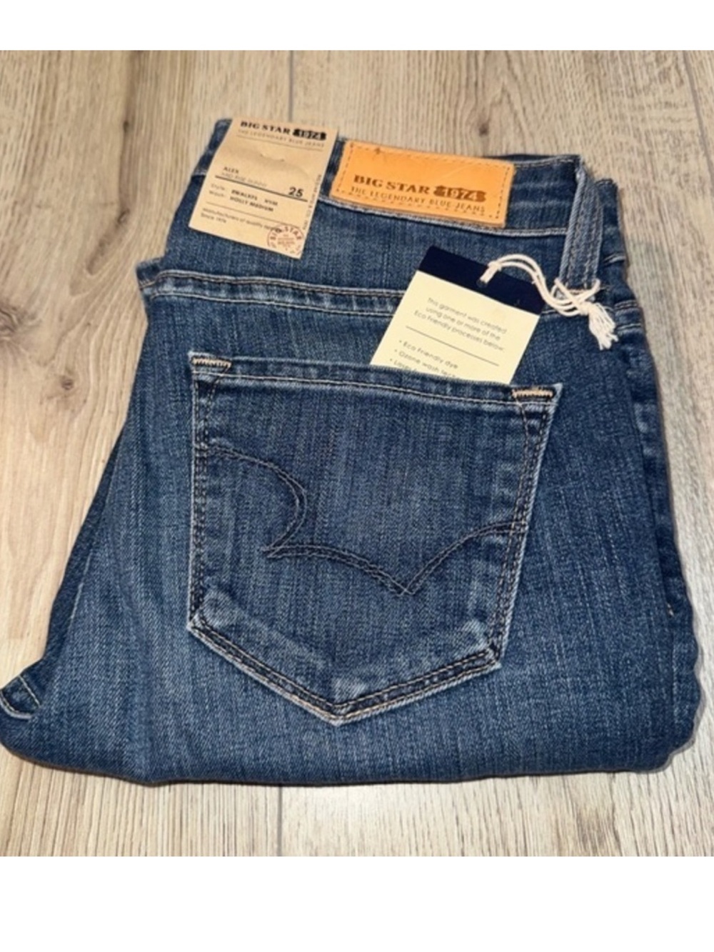 Big star Alex mid rise skinny blue jeans denim